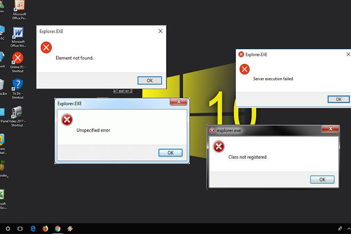 lỗi Explorer.exe Win 10