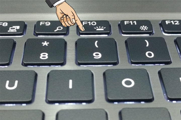 Bật đèn bàn phím bằng nút tắt